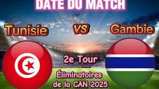 Tunisie vs Gambie  qualification coupe dAfrique 2025 تونس ضد غامبيا [upl. by Lenz33]