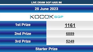 LIVE DRAW 4D SINGAPORE LOTTERIES 25 JUNE 2023 LIVE DRAW SGP HARI INI RESULT TODAY LIVE [upl. by Adnor]