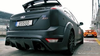 Ford Focus RS500  In action on the track [upl. by Llerahs]