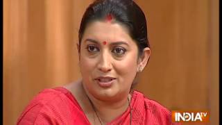 Smriti Irani On The Reservation Quota In the Colleges  India TV [upl. by Walley]