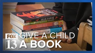 Annual book fair provides free books to students with the If You Give A Child A Book campaign [upl. by Anirual178]