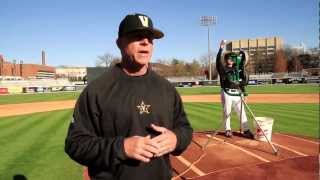 Bunting Drills Vanderbilt Baseball coach Tim Corbin uses ATEC Machines [upl. by Eelana]