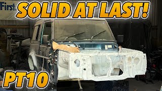 Daihatsu Fourtrak Restoration Pt10  The Body Is Solid At Last [upl. by Lechar]