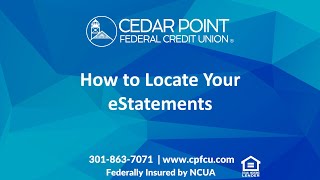 Cedar Point Digital Banking  Locating Your eStatements [upl. by Ayiotal]