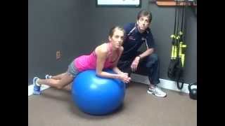 3 Scapular Stabilization Exercises on a Stability Ball with Dr Jeff Larkin [upl. by Mylor]