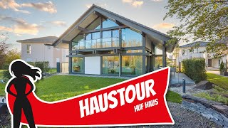 LUXUS VILLA TOUR  Architektenhaus von HUF HAUS  Hausbau Helden [upl. by Atinhoj]