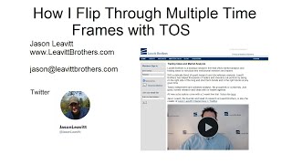 How I Flip Through Multiple Time Frames with TOS [upl. by Syah]