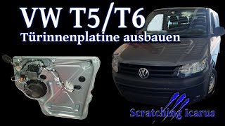 VW T5 und VW T6 Türinnenplatine ausbauen  Tutorial [upl. by Suoirrad]