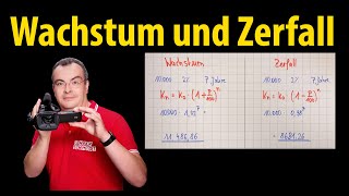 Wachstum und Zerfall  Mathematik  einfach erklärt  Lehrerschmidt [upl. by Barnabe]