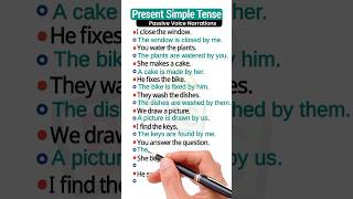 Present Indefinite Tense  Affirmative Sentences  Active Voice To Passive Voice shorts [upl. by Latouche]