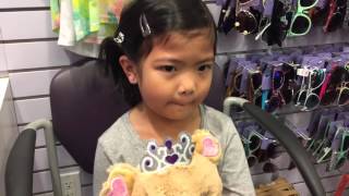 Brave girl getting ear piercings at claires 5 years old [upl. by Ahsal]