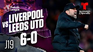 Highlights amp Goals  Liverpool vs Leeds United 60  Premier League  Telemundo Deportes [upl. by Klotz]