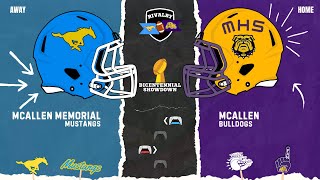 Football  Memorial Vs McAllen High  Week 7  2024  McAllen ISD [upl. by Kenwood]