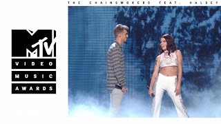 The Chainsmokers  Closer ft Halsey Live from the 2016 MTV VMAs [upl. by Yrreg]