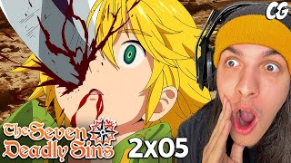 MELIODAS VS GALAND  QUE EPISÓDIO BRUTAL  React Nanatsu No Taizai EP 5 Temporada 2 [upl. by Mattie142]