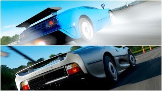 FM7  EB110 SS vs XJ220  Top Gear Test Track Full CircuitDay [upl. by Ayokahs]