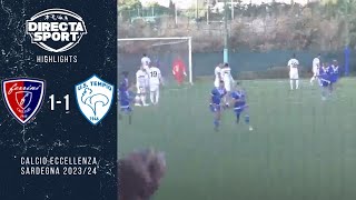 Calcio Eccellenza  Ferrini CagliariUS Tempio 11 Highlights [upl. by Suiratnod]