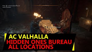 AC Valhalla Hidden Ones Bureau Locations  A Brief History of The Hidden Ones Quest [upl. by Rehpotsyrk]