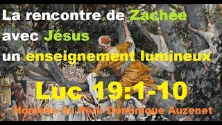 La rencontre de Zachée avec Jésus un enseignement lumineux Luc 19110 homélie du Père Dominique [upl. by Isidore]