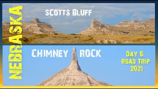 CHIMNEY ROCK  SCOTTS BLUFF  NEBRASKA  WILDCAT HILLS STATE RECREATION AREA [upl. by Norha]