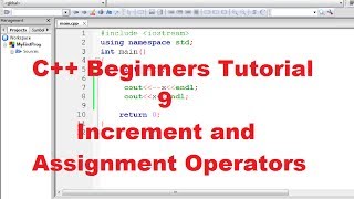 C Tutorial for Beginners 9  Increment  Decrement and Assignment Operators [upl. by Norwood]