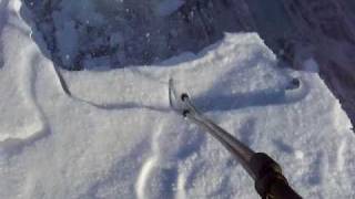 Roof snow removal with pressure washer [upl. by Htenywg]