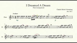 Les Misérables I Dreamed A Dream Flute Arrangement [upl. by Etnahs]