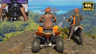 KTM 525XC ATV amp KTM 450 EXC  OFFROAD Dirt Bike  The Crew Motorfest  Thrustmaster T300RS gameplay [upl. by Vida711]