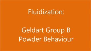 Fluidization  Geldart Group B Powder Behaviour [upl. by Ihp]