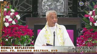 Homily of Rev Fr Benigno Beltran SVD Simbang Gabi [upl. by Irrahs358]