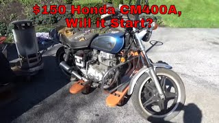 Racoon Damaged 1981 Honda CM400 150 Swap Meet Deal Old Start [upl. by Kelleher513]