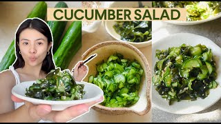 An easy amp refreshing Japanese Cucumber and Seaweed Salad  Healthy vegan recipe [upl. by Tomasine335]