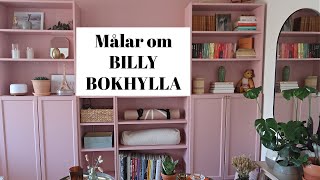 MÅLA OM IKEAMÖBLER Så målar jag in bokhyllan i väggen måla om Billy Bokhylla [upl. by Larkins90]