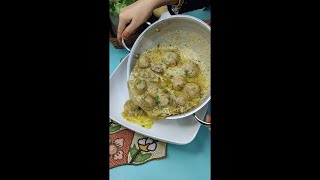 Chicken Malai Kofta With White Gravy  shorts chicken chickenmalai chickenkofta malaikofta [upl. by Der483]