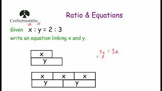 Writing a Ratio as an Equation  Corbettmaths [upl. by Zacek]