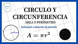 Circulo y Circunferencia  Área y Perímetro  Ejercicios resueltos [upl. by Dinny392]