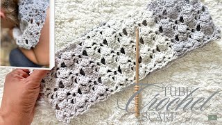 HOW TO CROCHET Easy Stitch Tutorial  Follow along for a tube scarf or use stitch for any project [upl. by Alenairam]