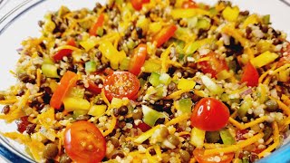 SALADE FRAÎCHEUR DE LENTILLES QUINOA [upl. by Yehus]