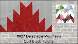 0927 Delectable Mountains Free Quilt Block Tutorial  Block of the Day 2023  Accuquilt  Layer Cake [upl. by Ardnuhsor47]