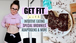 What I Eat to GET FIT with Intuitive Eating  quotSpecialquot Paleo Brownie Recipe [upl. by Bound957]