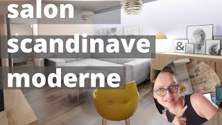 Réussir sa déco de salon scandinave moderne  Comment meubler un salon de 20m2 [upl. by Anidene229]