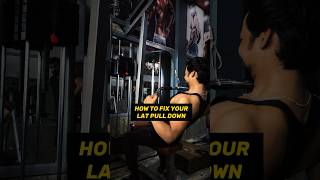 How to fix ur LAT PULLDOWN  backworkout latpulldowns ytshorts howto viraltrending shortsfeed [upl. by Caiaphas]