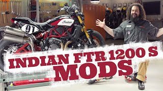 Indian FTR 1200 S Motorcycle Mods [upl. by Arlan936]