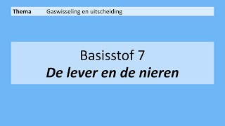 VMBO 4  Gaswisseling en uitscheiding  Basisstof 7 De lever en de nieren  8e editie [upl. by Elfreda]