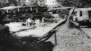 HD Historic Archival Stock Footage WWII  Oil Pipeline Is Laid From Texas To Illinois 1942 [upl. by Atterg]