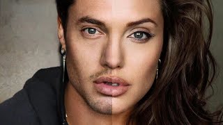 ANGELINA JOLIE Swipe Gender Tiktok Challenge [upl. by Inohtna]