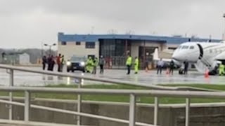 Climate change activists make way onto tarmac at Hanscom Field [upl. by Varini878]