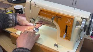 Heavy duty mods Frister amp Rossmann 35 modified for heavy duty sewing leather canvass sail repair [upl. by Canale]