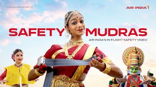 Safety Mudras  Air Indias Inflight Safety Video [upl. by Adias]