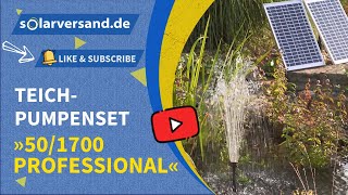 Solar Teichpumpenset 501700  Imposante Wasserfontäne speziell für große Gartenteiche [upl. by Packer]